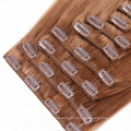 Venta al por mayor clip de 20 pulgadas en extensiones de cabello 100 extensiones de cabello humano